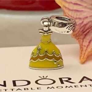 NWOT Disney Beauty & the Beast Belle's Dress Silver Dangle Charm